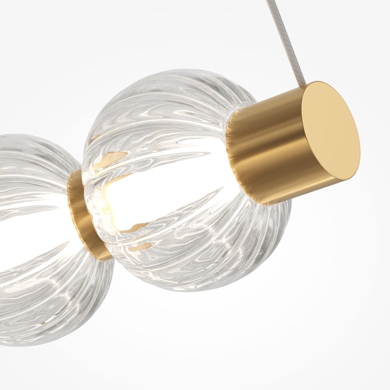 Maytoni Amulet 1L pendant lamp, gold LED D 80cm