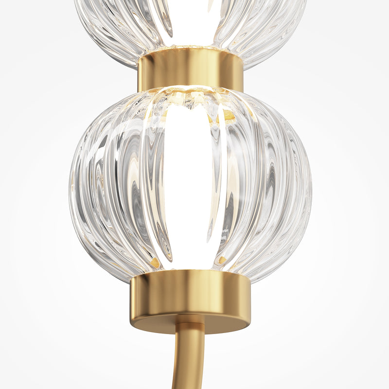 Maytoni Amulet 1L wandkandelaar, goud LED H 60,6 cm