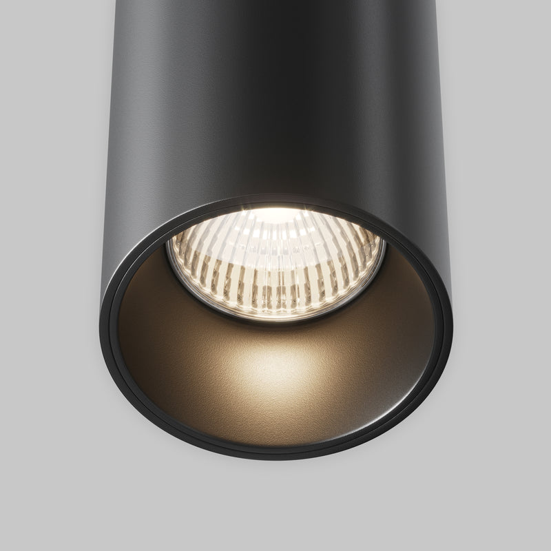 Maytoni Efir 1L pendant lamp, black LED D 7.5cm