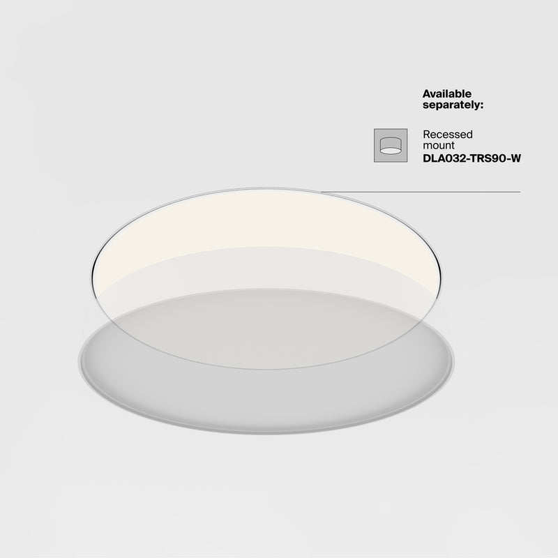 Maytoni Zon 1L flush mount ceiling lamp, black LED D 60cm