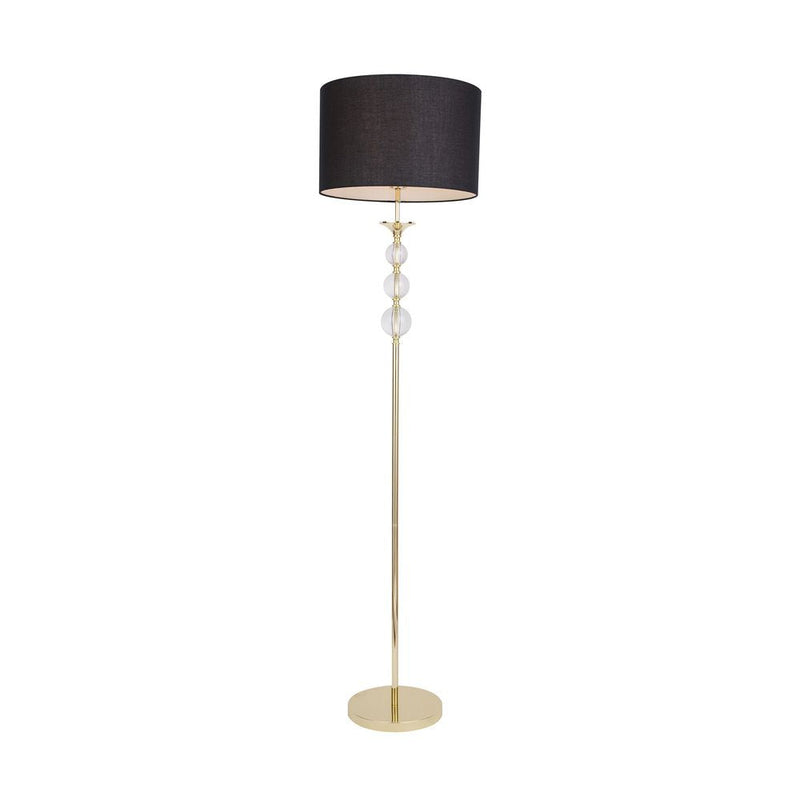 Floor lamp Zumaline REA 1 x E27 60W metal black/gold