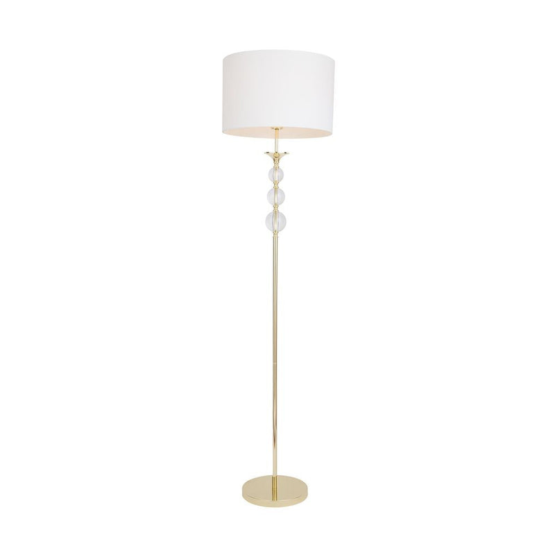 Floor lamp Zumaline REA 1 x E27 60W metal white/gold
