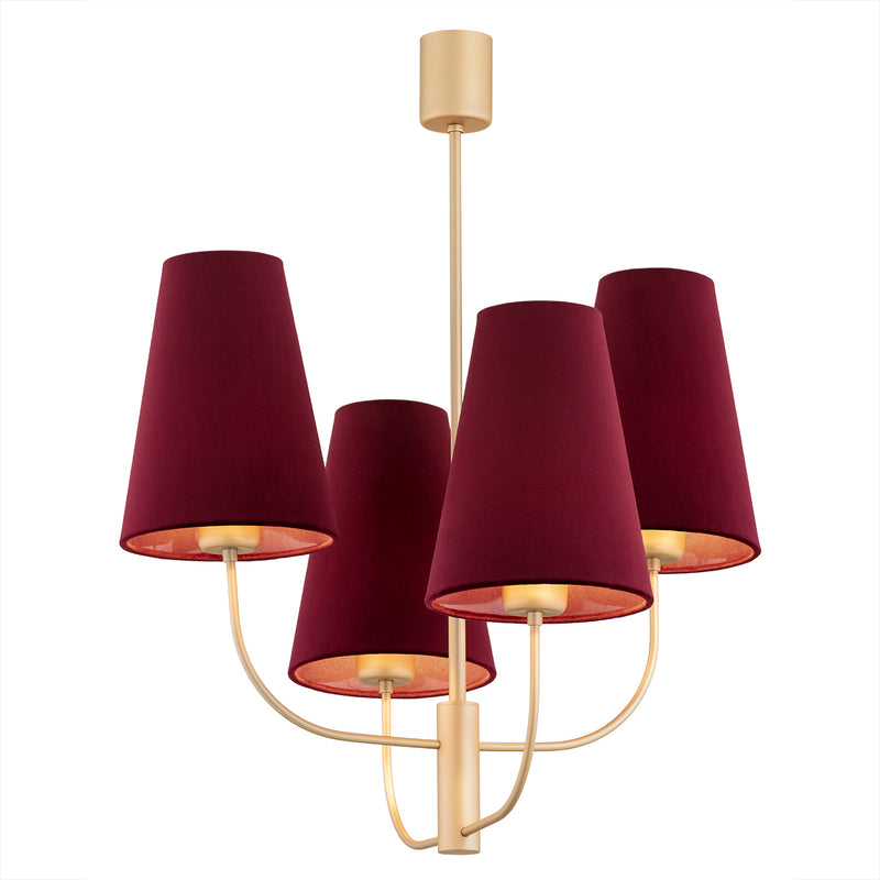 Argon Safiano 4L chandelier E27 H 69cm