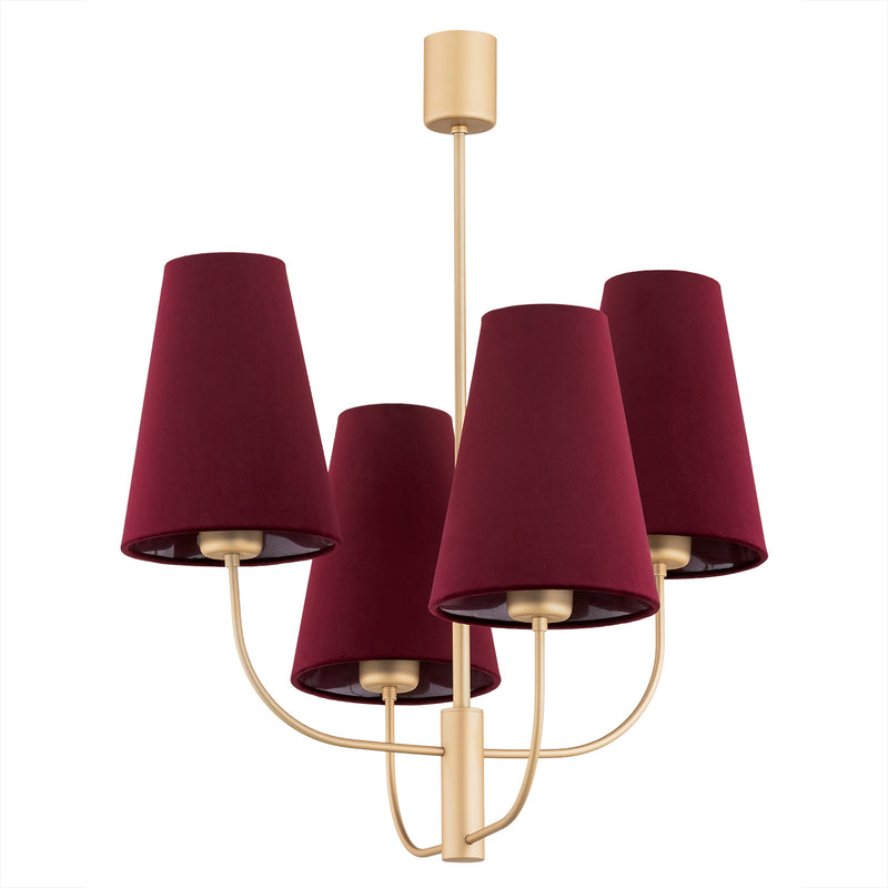 Argon Safiano 4L chandelier E27 H 69cm