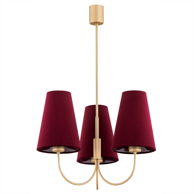 Argon Safiano 3L chandelier E27 H 76cm