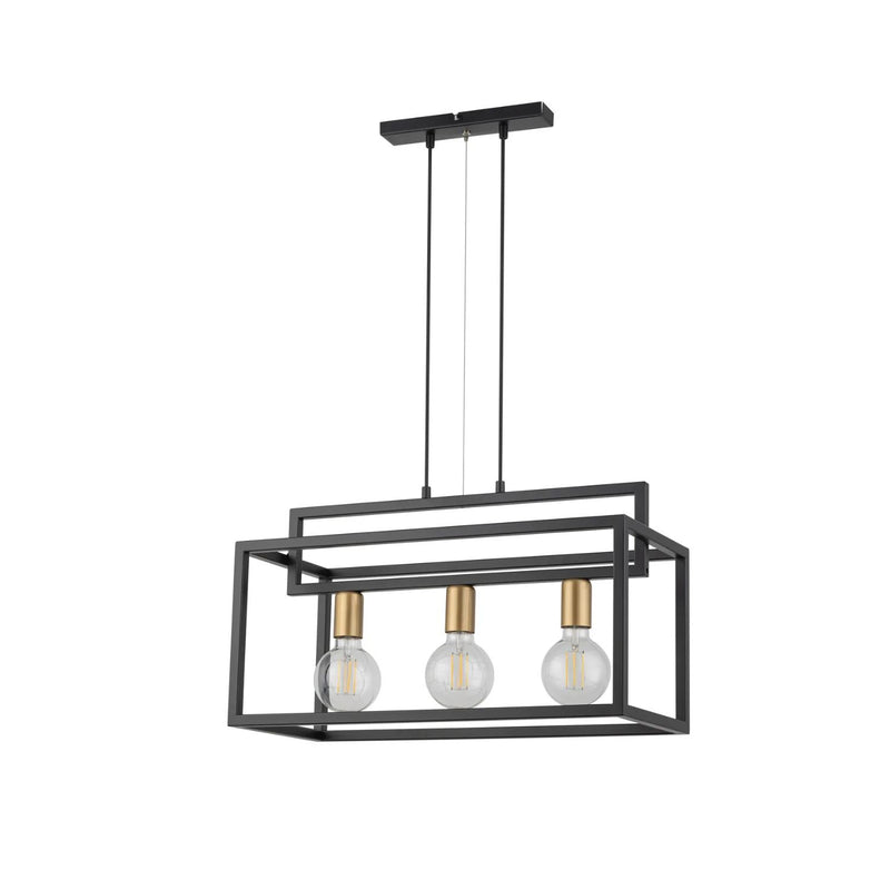 Mimax SENSE 3L linear suspension pendant lamp E27, W 58cm