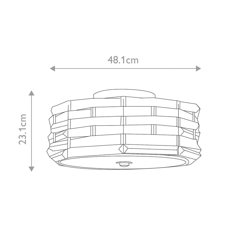 Einbauleuchte Elstead Lighting (SHOAL-F) Shoal Stahl, Kristall, Glas E27 4 Glühbirnen