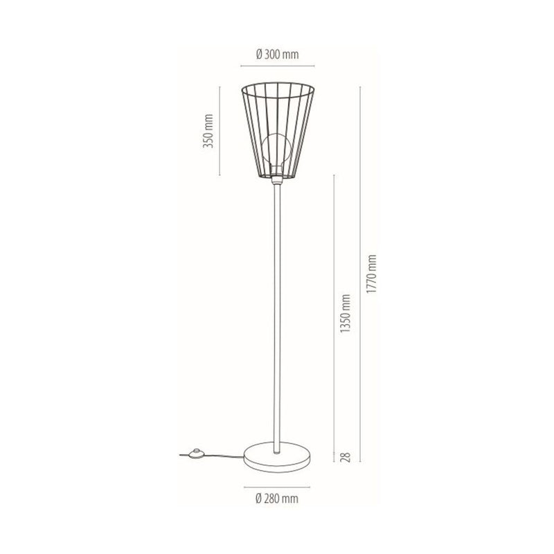 Britop Lighting Lámpara de pie Swan 1L E27 Al. 177cm