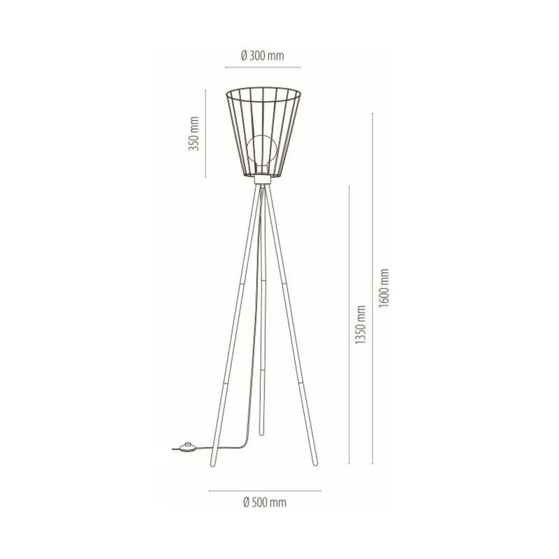 Britop Lighting Swan 1L lampadaire noir E27, H 160cm