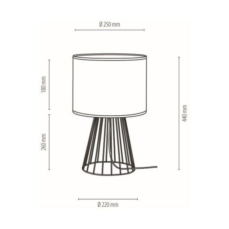 Britop Lighting Swan 1L pöytävalaisin E27, K 44cm