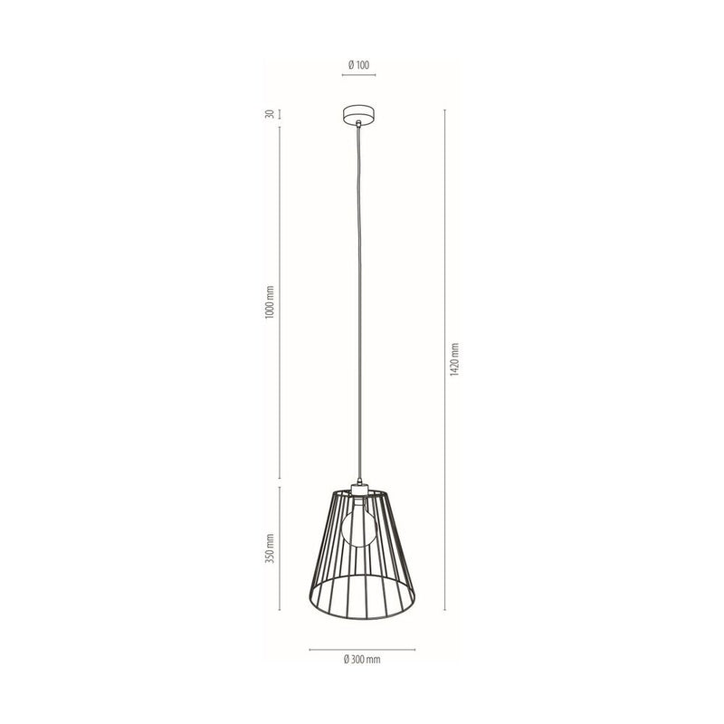 Britop Lighting Swan 1L Pendelleuchte E27, schwarz D 30cm