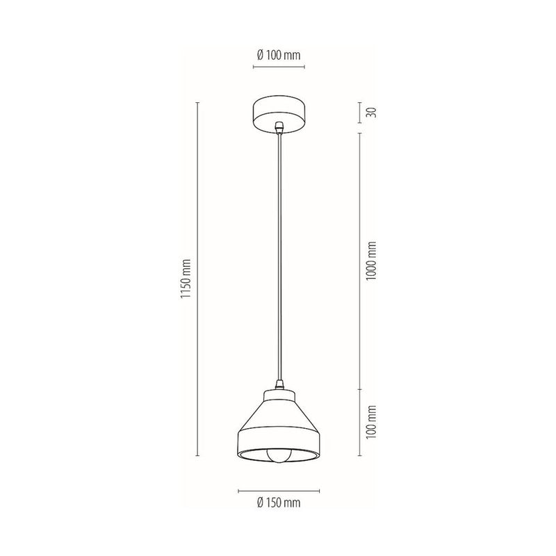 Britop Lighting Tristan 1L Lámpara colgante hormigón E14, D 15cm