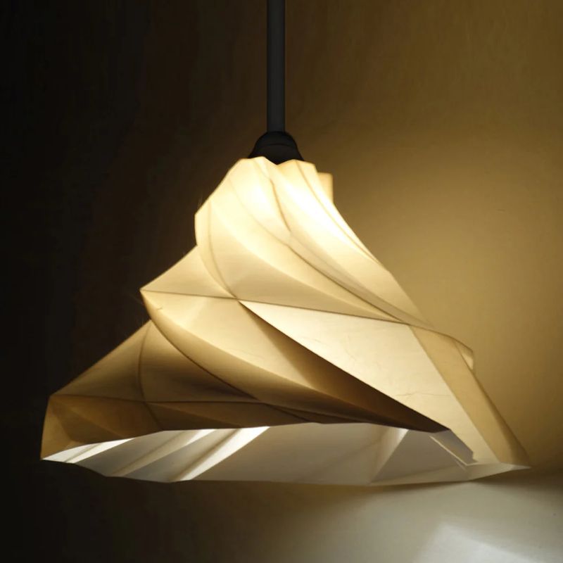 Pendant lamp Tagwerk Twister beige E27