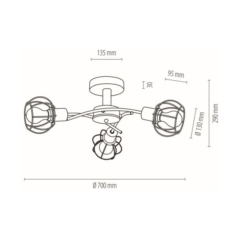 Britop Lighting Viviane 3L plafonnier E27, D 70cm