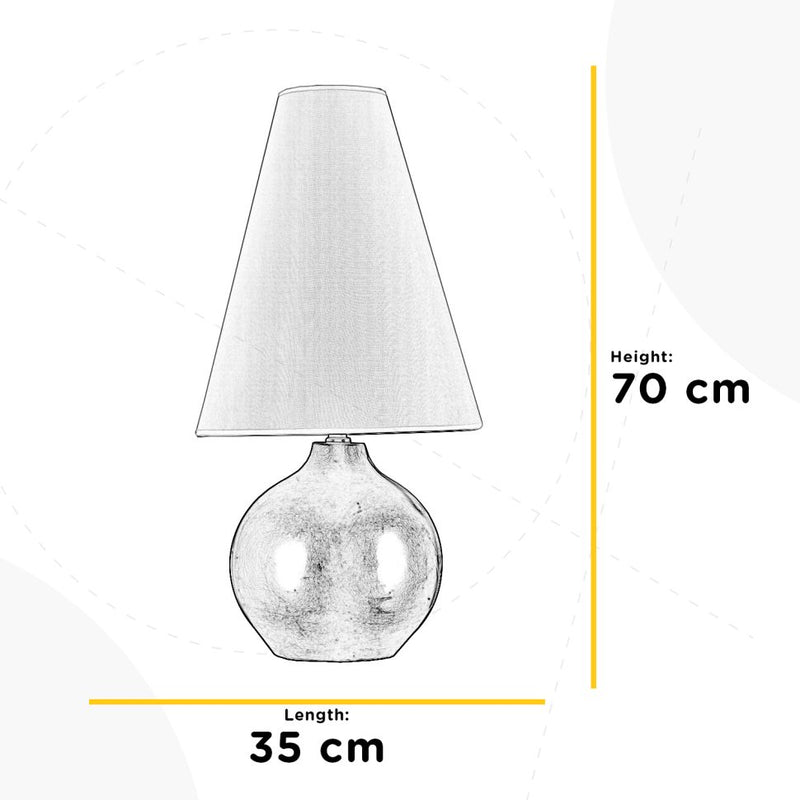 Onli Lighting Lampade Ceramica 1L lampe de table E27 H 70cm