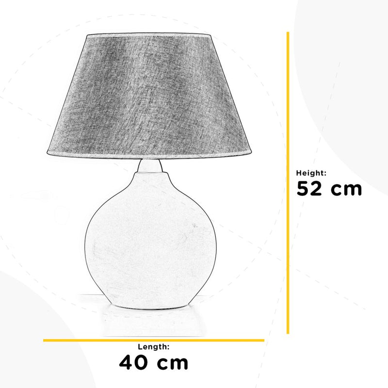 Onli Lighting Lampade Ceramica 1L bordlampe E27 H 52cm