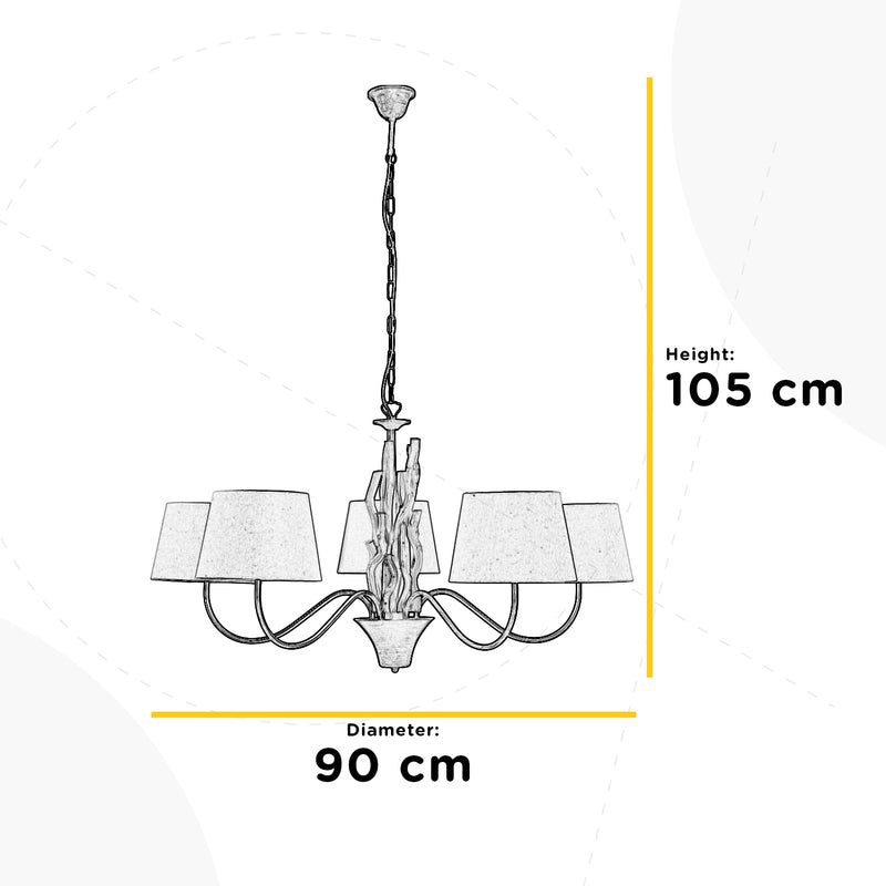 Onli Lighting Agar 5L chandelier E14 D 90cm