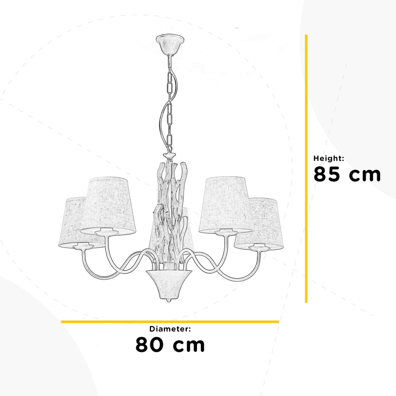 Onli Lighting Agar 5L chandelier E14 D 80cm