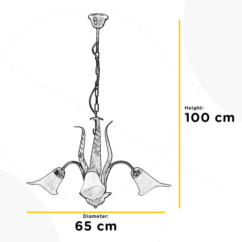 Onli Lighting Alga 3L chandelier E14 D 65cm