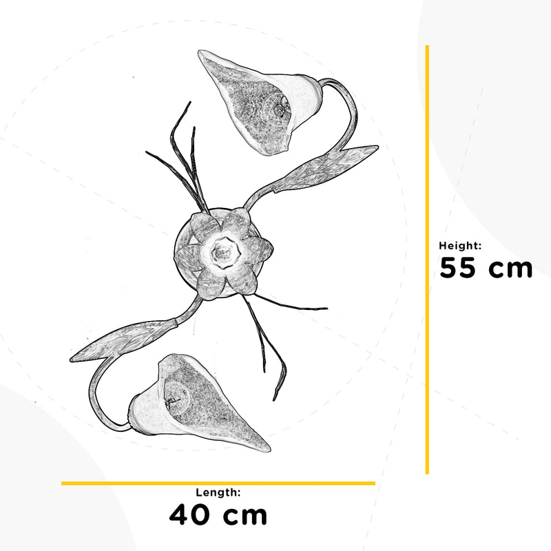 Onli Lighting Lampada da soffitto Alga 2L E14 H 40cm