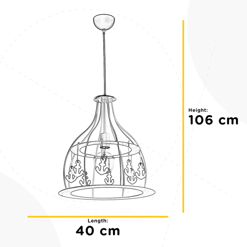 Onli Lighting Ancorina 1L pendant lamp E27 D 40cm