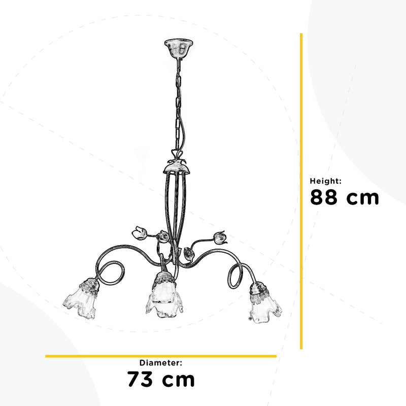 Onli Lighting Arianna 3L chandelier E14 D 73cm