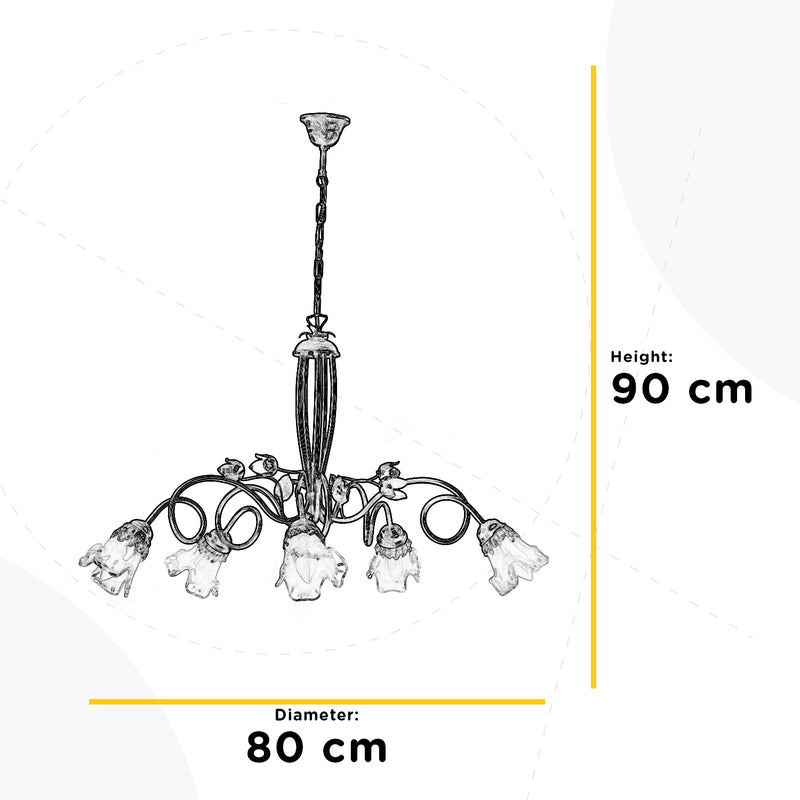 Onli Lighting Arianna 5L chandelier E14 D 80cm