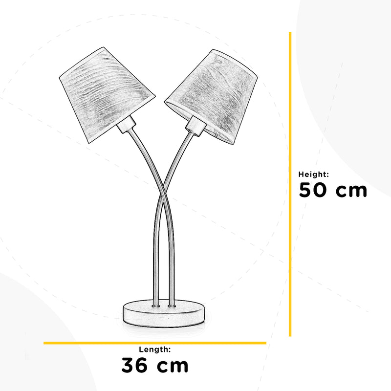 Onli Lighting Asia 2L table lamp E14 H 50cm