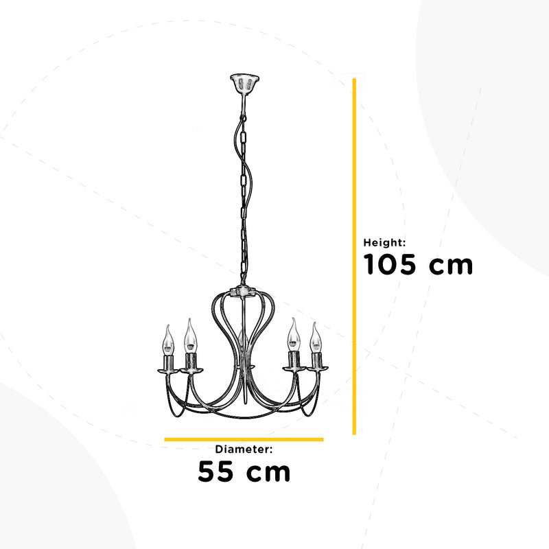 Onli Lighting Candela 5L chandelier E14 D 55cm