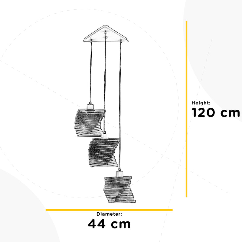 Onli Lighting Cartoccio 3L pendant lamp E27 D 44cm