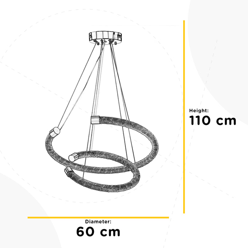 Onli Lighting Clotilde lampada a sospensione LED D 60cm