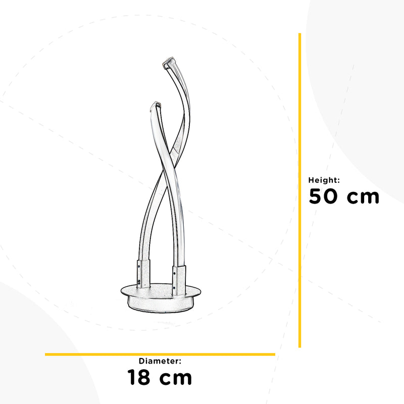 Onli Lighting Dafne lámpara de mesa LED Al. 50cm