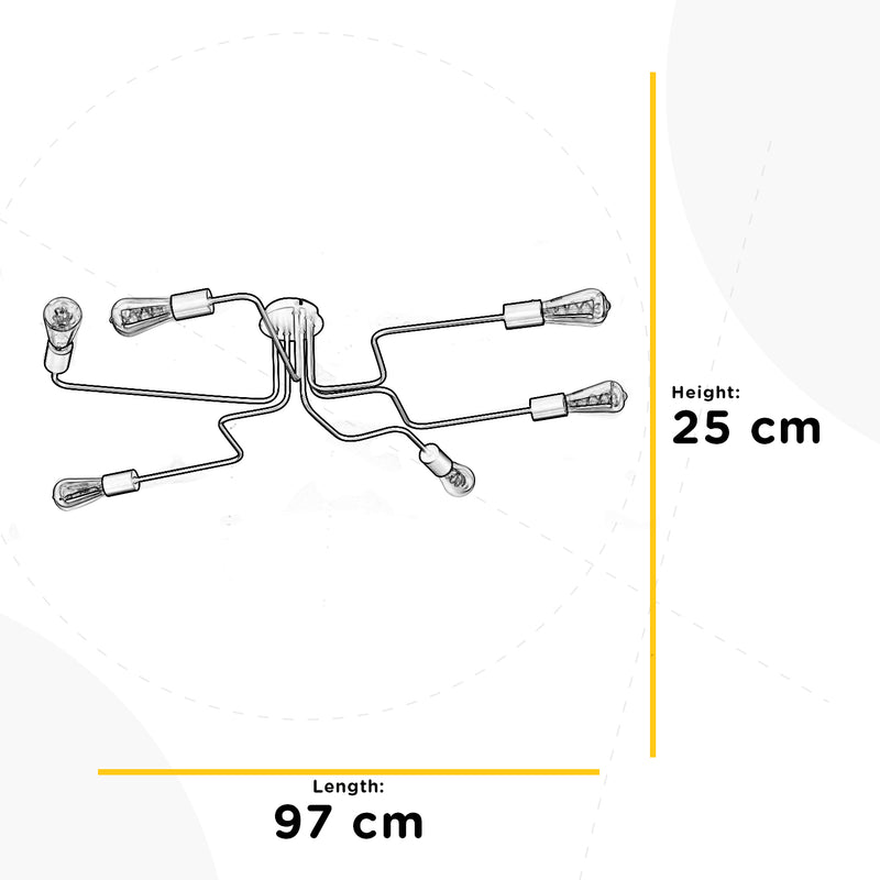 Onli Lighting Dedalo 6L ceiling lamp E27 H 25cm