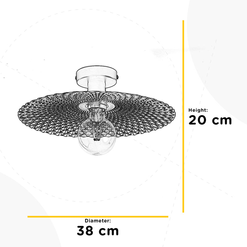 Onli Lighting Golden 1L ceiling lamp E27 H 20cm