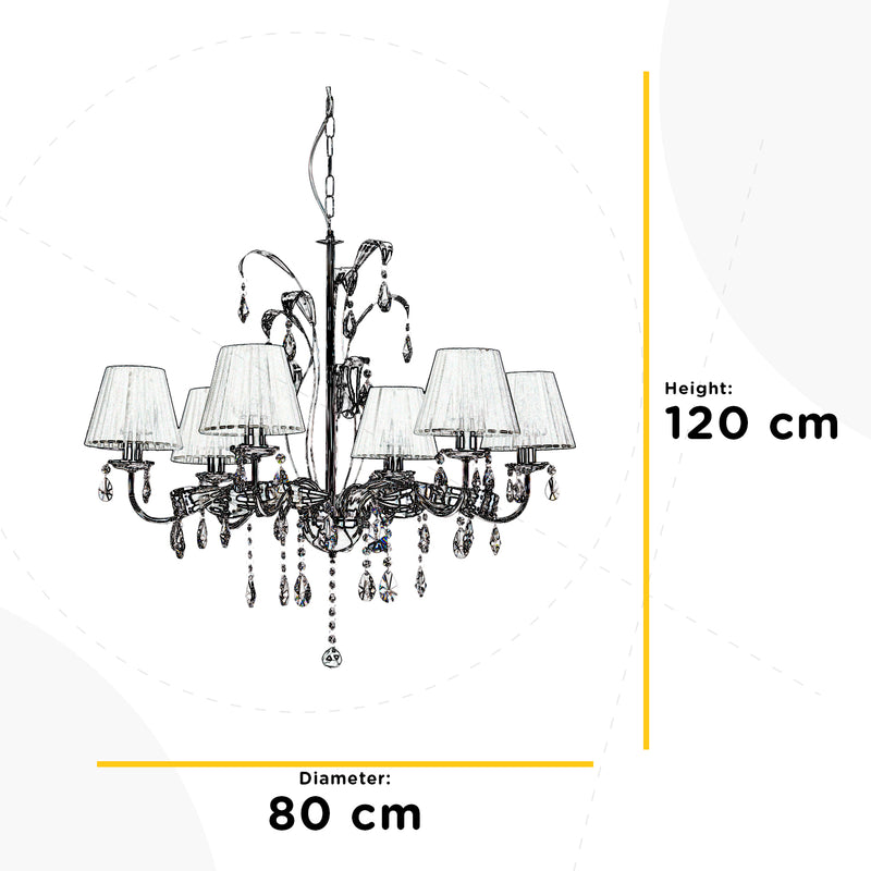 Onli Lighting Jacqueline 6L chandelier E14 D 80cm