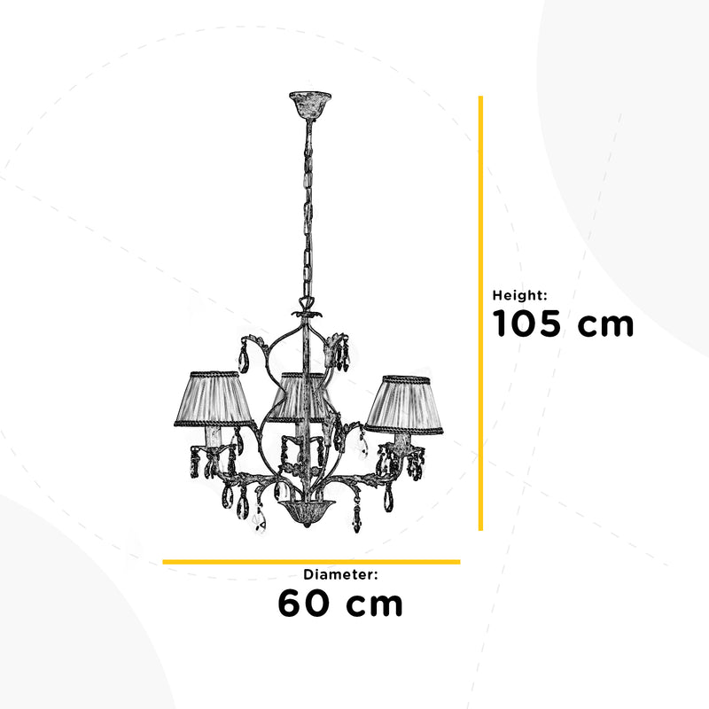 Onli Lighting Karen 3L chandelier E14 D 60cm