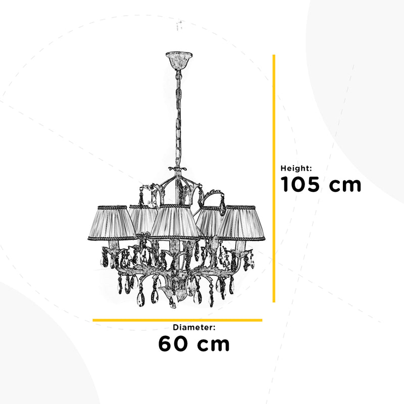 Onli Lighting Karen 5L chandelier E14 D 60cm