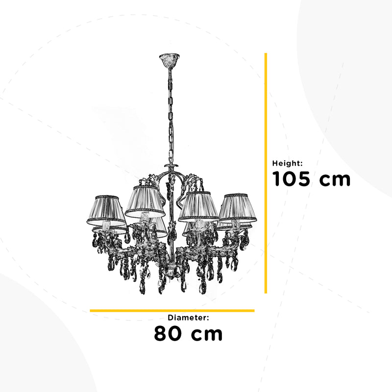 Onli Lighting Karen 8L chandelier E14 D 80cm