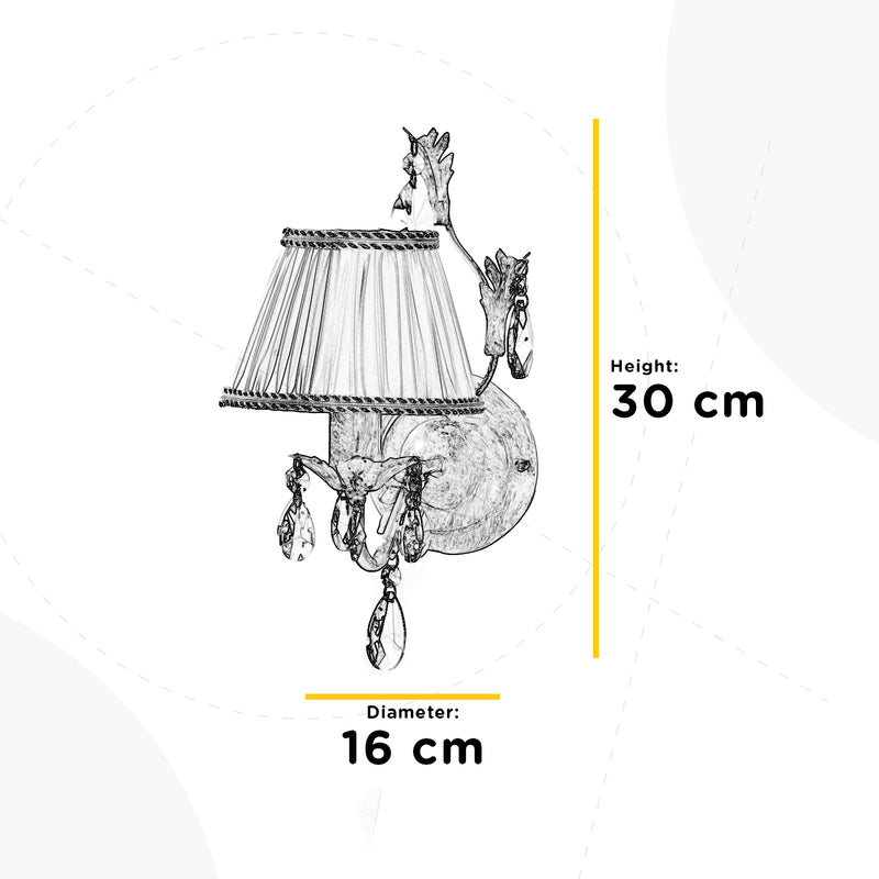 Onli Lighting Karen 1L wall sconce lamp E14 H 30cm