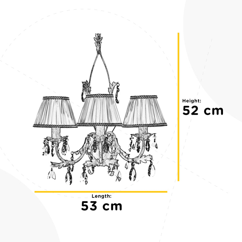 Onli Lighting Karen 3L wall sconce lamp E14 H 52cm