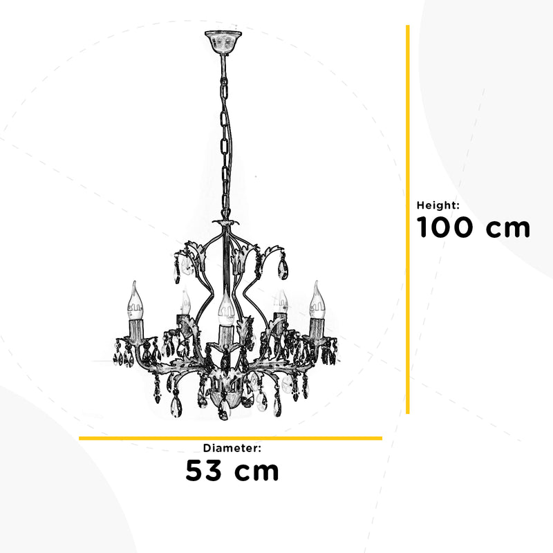 Onli Lighting Kate 5L chandelier E14 D 53cm