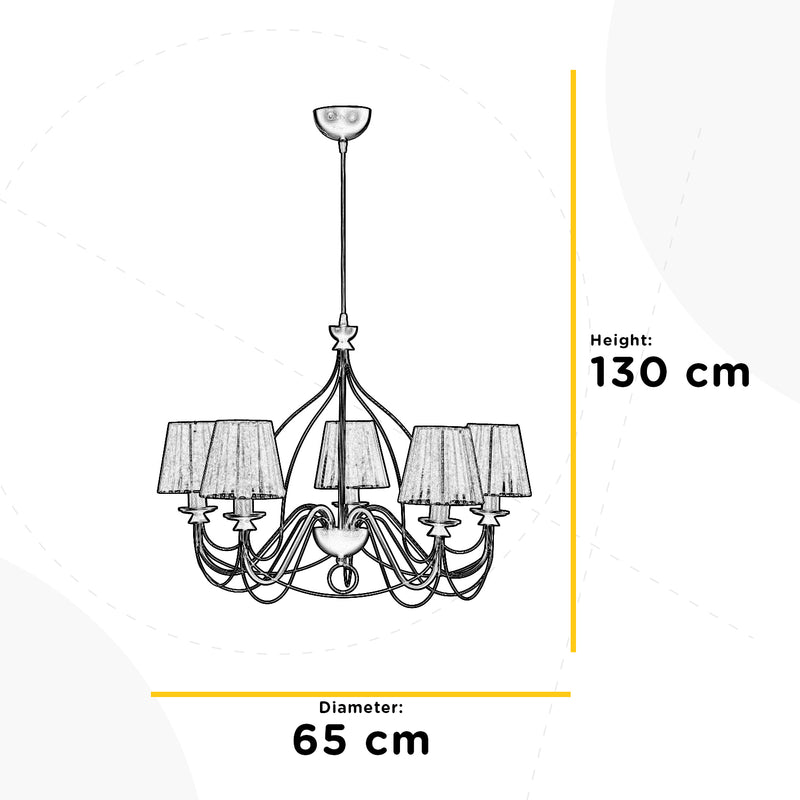 Onli Lighting Loris 5L chandelier E14 D 65cm