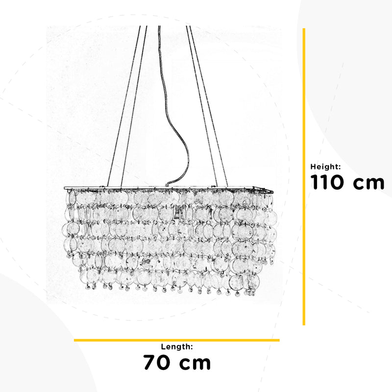 Onli Lighting Makani 6L lineær ophængt loftslampe E14 B 70cm