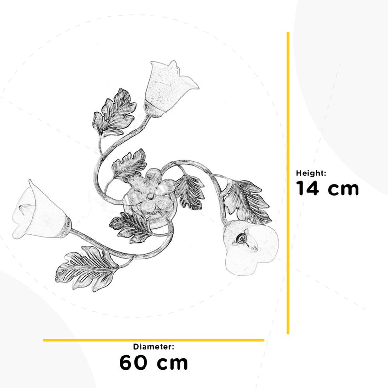 Onli Lighting Marilena 3L plafonnier E14 H 14cm