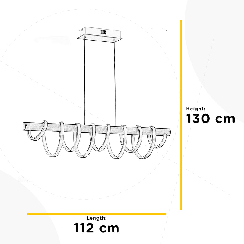 Onli Lighting Nilo linear suspension ceiling lamp LED W 112cm