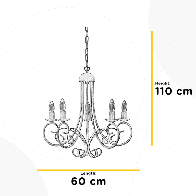 Onli Lighting Pompei 5L chandelier E14 D 60cm