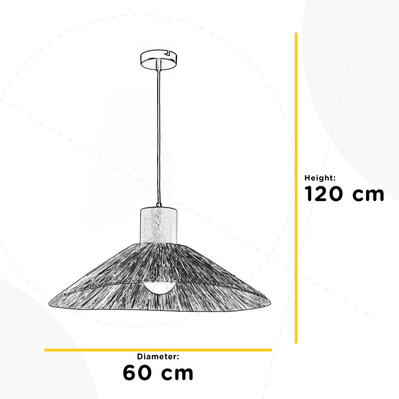 Onli Lighting Rafia 1L pendant lamp E27 D 60cm