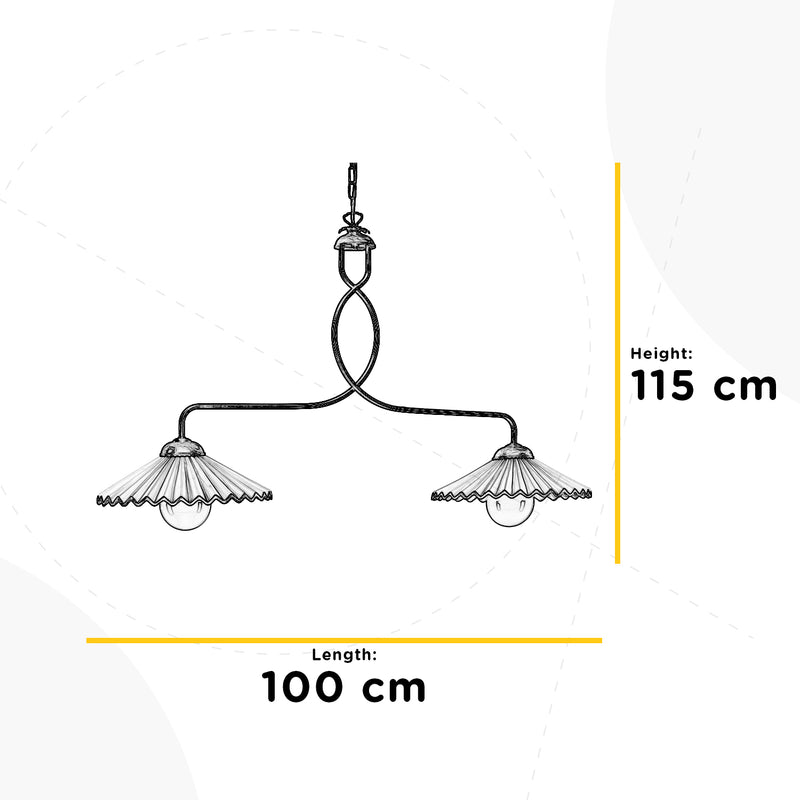 Onli Lighting Rosina 2L chandelier E27 D 32cm