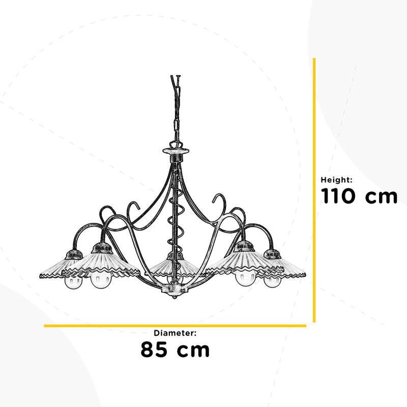 Onli Lighting Rosina 5L chandelier E14 D 85cm