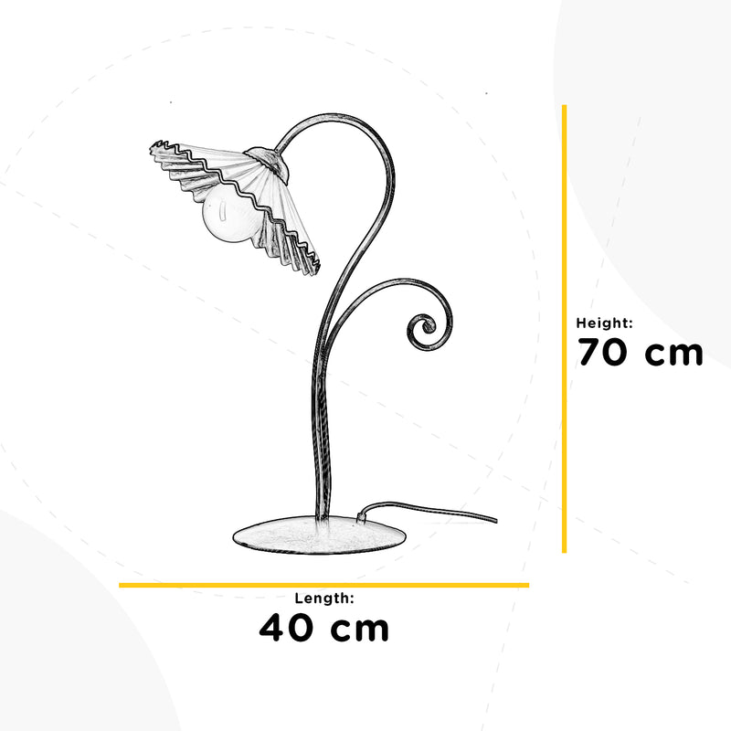 Onli Illuminazione Lampada da tavolo Rosina 1L E27 H 70cm